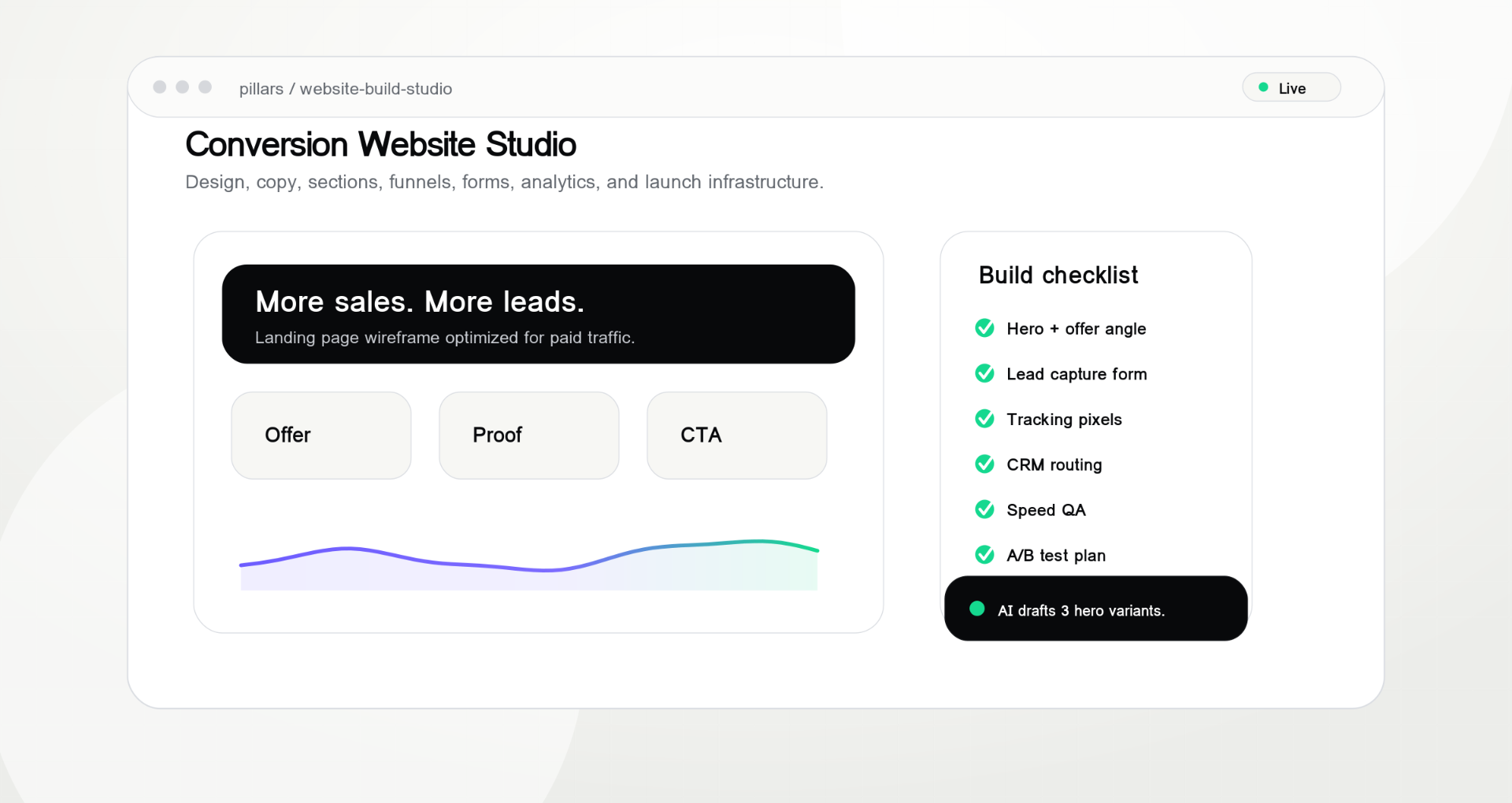 Conversion website studio